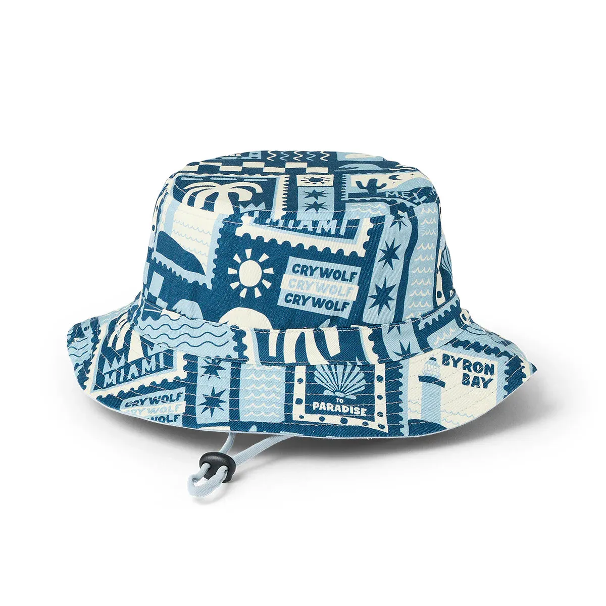 Cry Wolf - Reversible Bucket Hat - Postcards