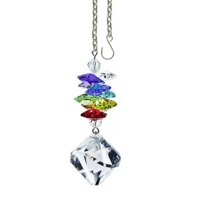 Crystal Ornament Clear Crystal Ball-Form Prism Colorful Swarovski Crystals 3-inches