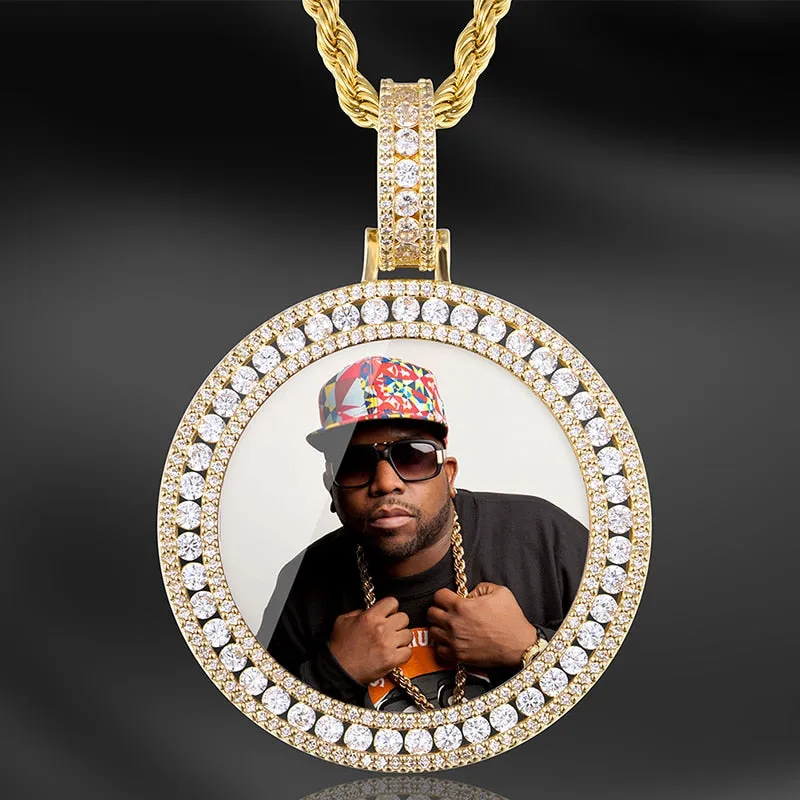 Custom Made Photo Medallions Necklace- Hip Hop Necklace For Men's