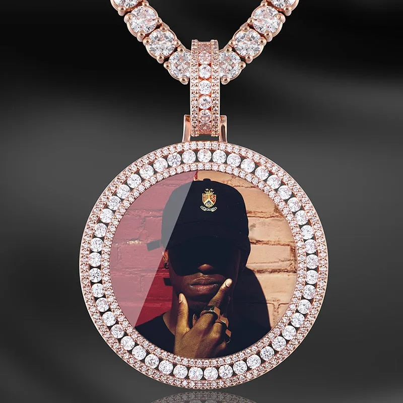 Custom Made Photo Medallions Necklace- Hip Hop Necklace For Men's