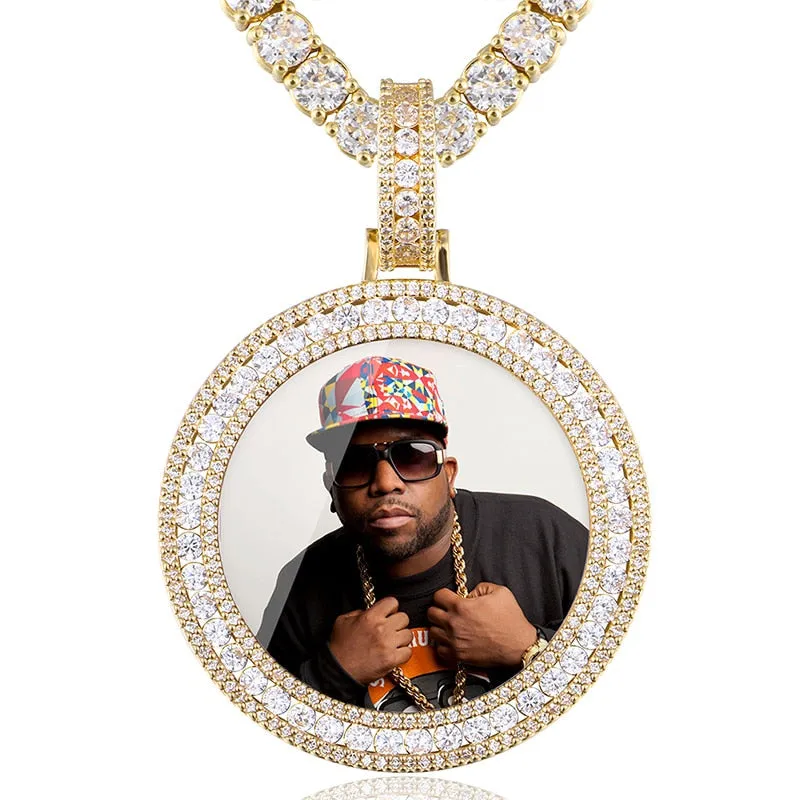 Custom Made Photo Medallions Necklace- Hip Hop Necklace For Men's