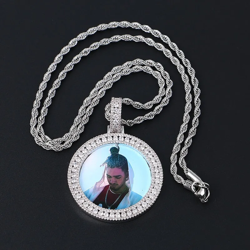 Custom Made Photo Medallions Necklace- Hip Hop Necklace For Men's