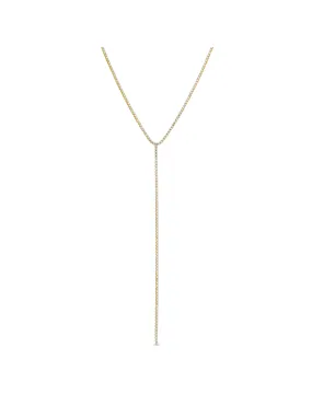 CZ Gracie Y Necklace, White