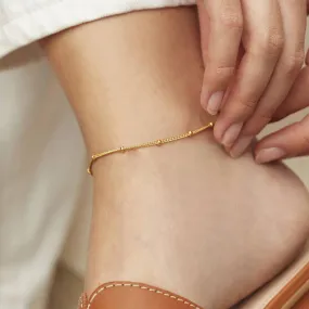 Dainty Bead Anklet - Single piece