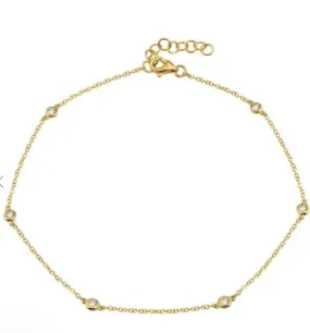 Diamond by the Yard Anklet