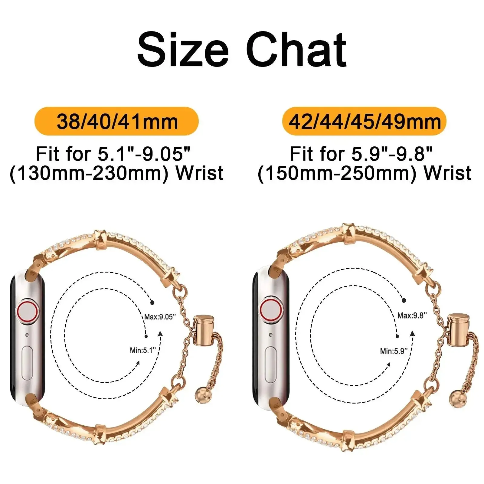 Diamond Strap For Apple Watch Band 49mm 41mm 45mm 44mm 40mm 42mm 38mm Stainless Steel Bracelet For iWatch Ultra 2 9 8 7 6 5 4 3