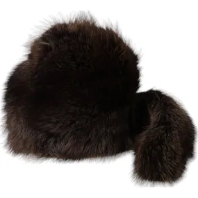 Dolce & Gabbana Women Brown Raccoon Fur Bucket Hat