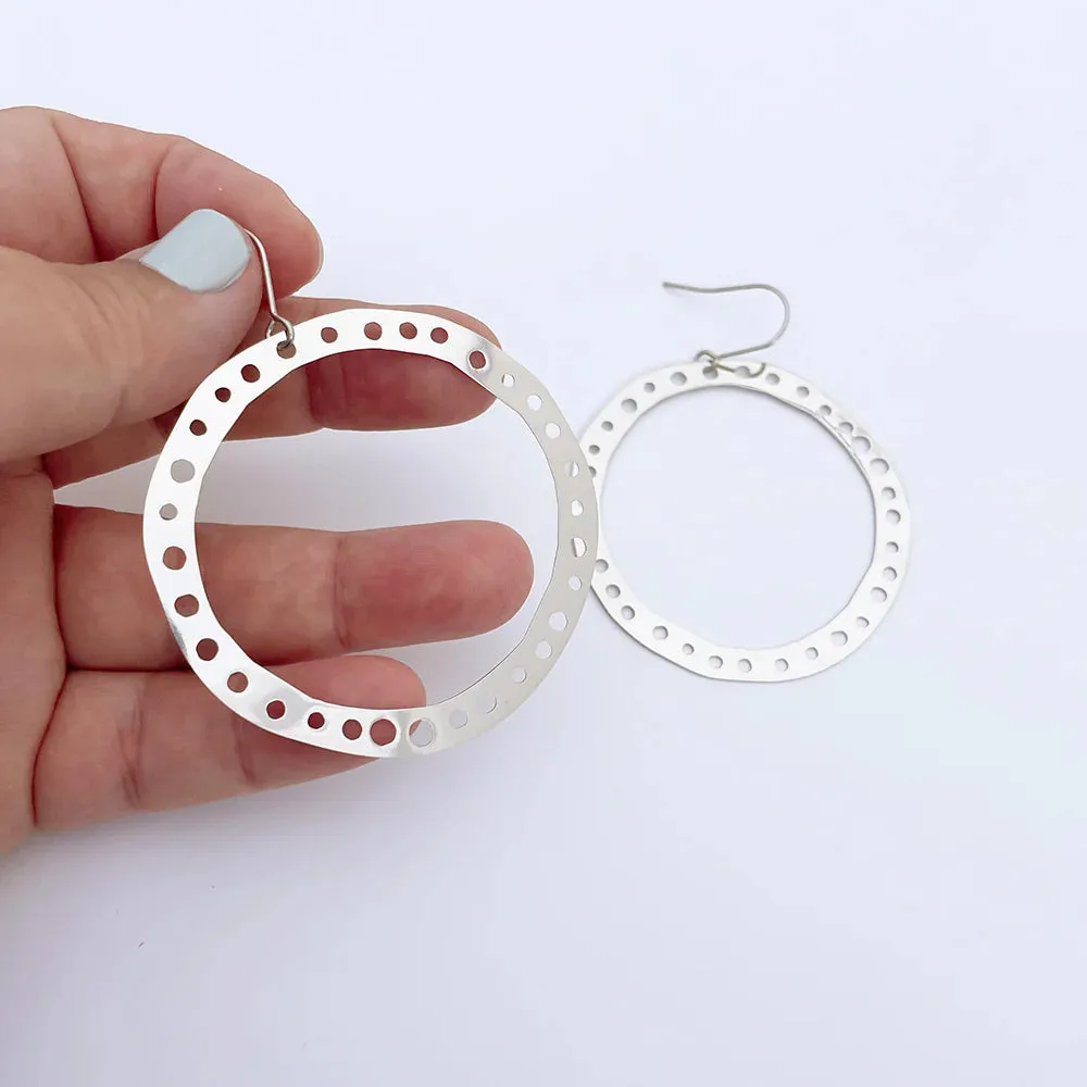 DOTTY HOOP Earrings in Silver