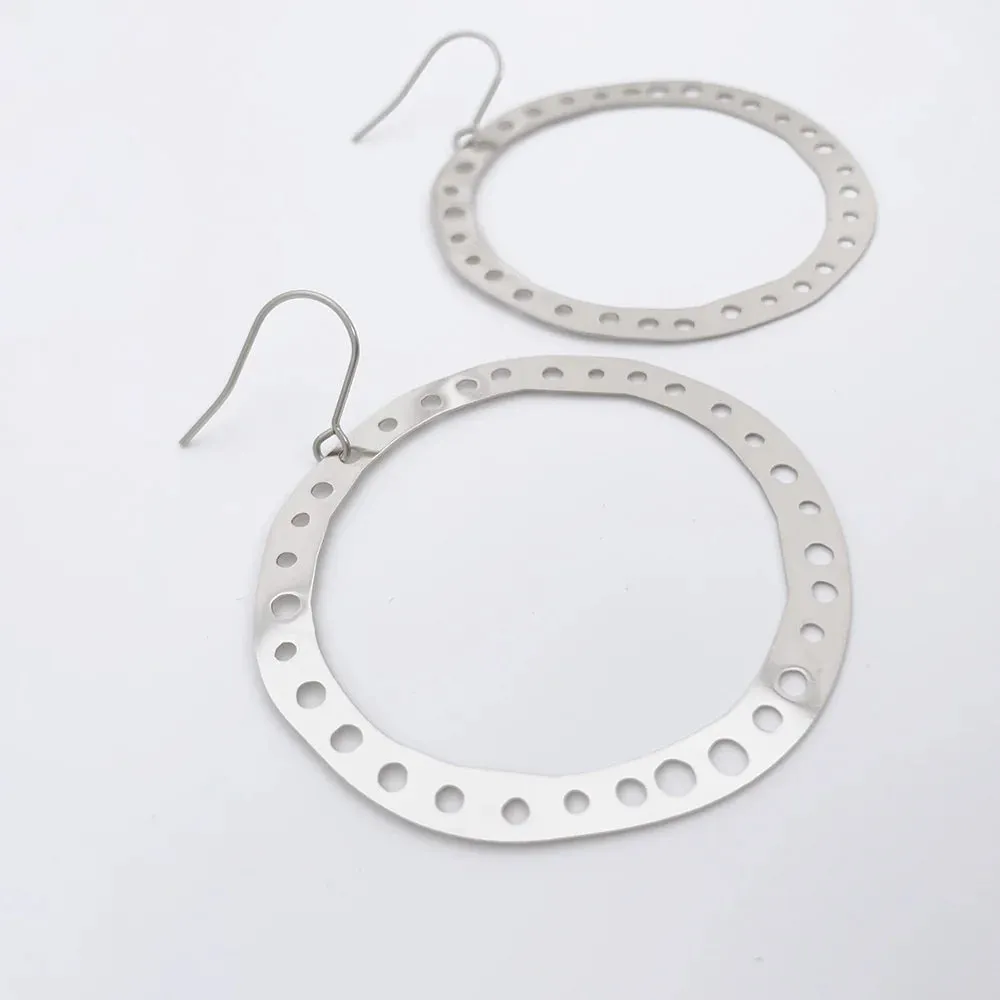 DOTTY HOOP Earrings in Silver