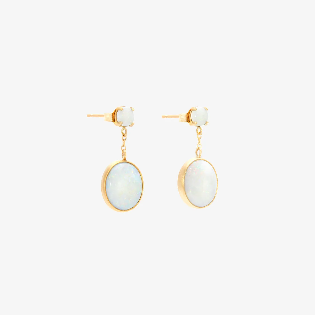 E8601OP | Australian White Opal Glacé Earring