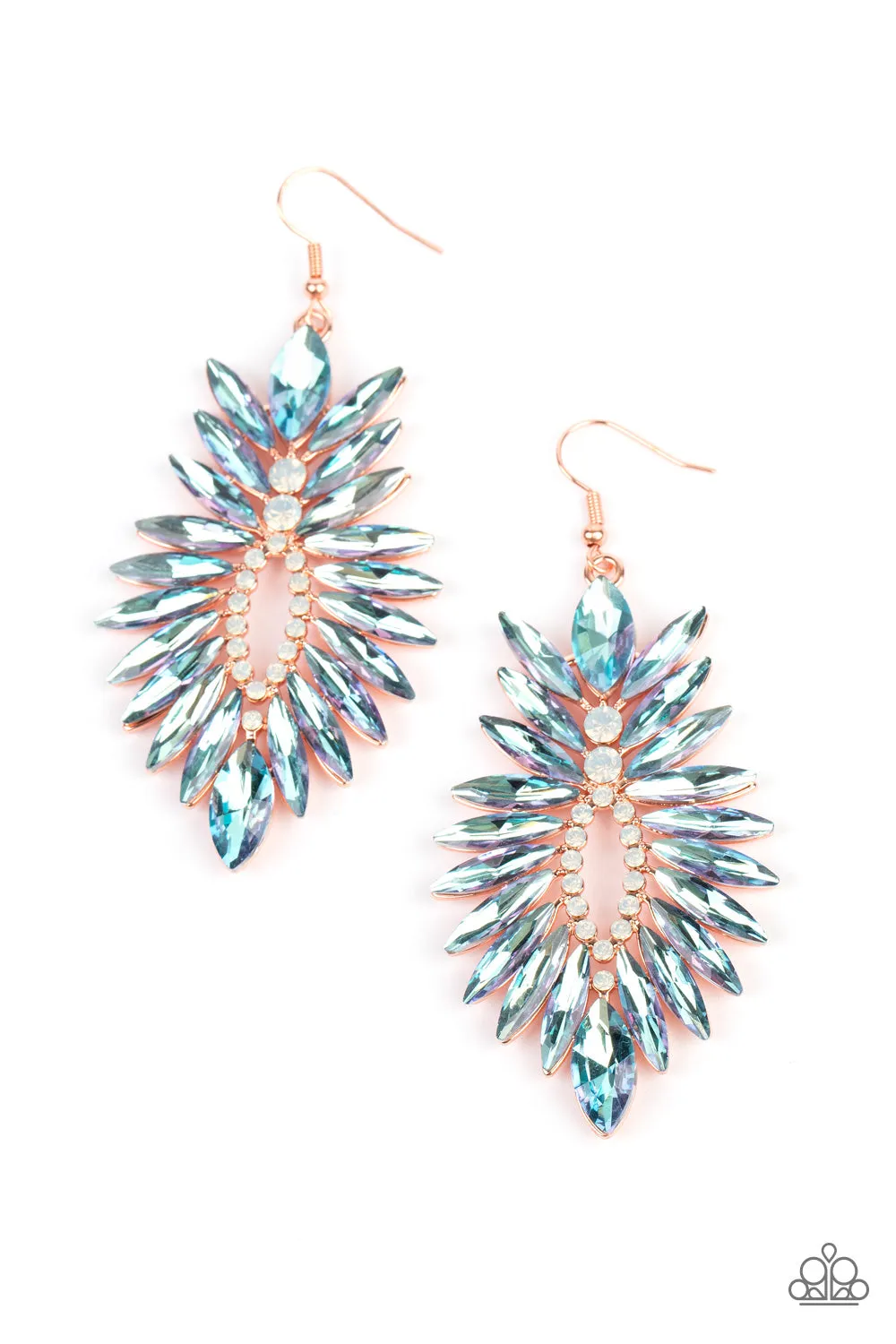 Earrings Turn up the Luxe - Multi Blue E443