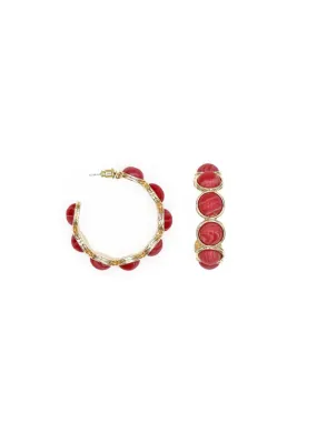 ELLINA EARRINGS (CORAL)