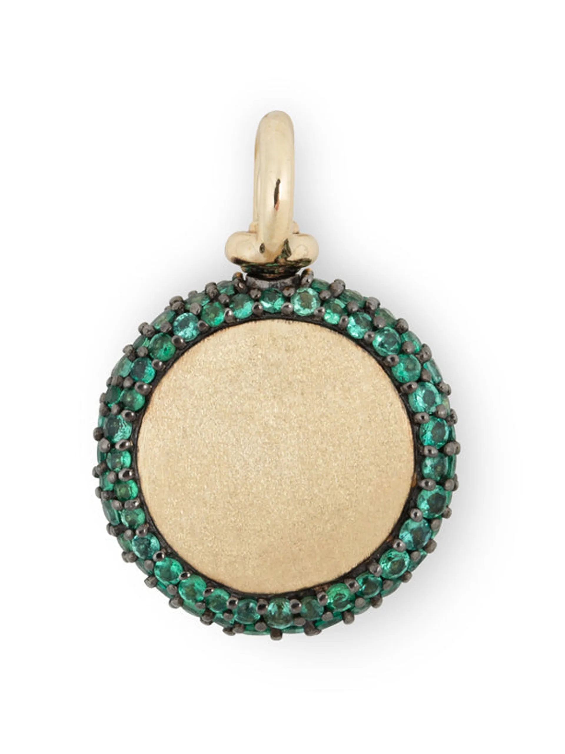 Emerald pavé pocket watch pendant