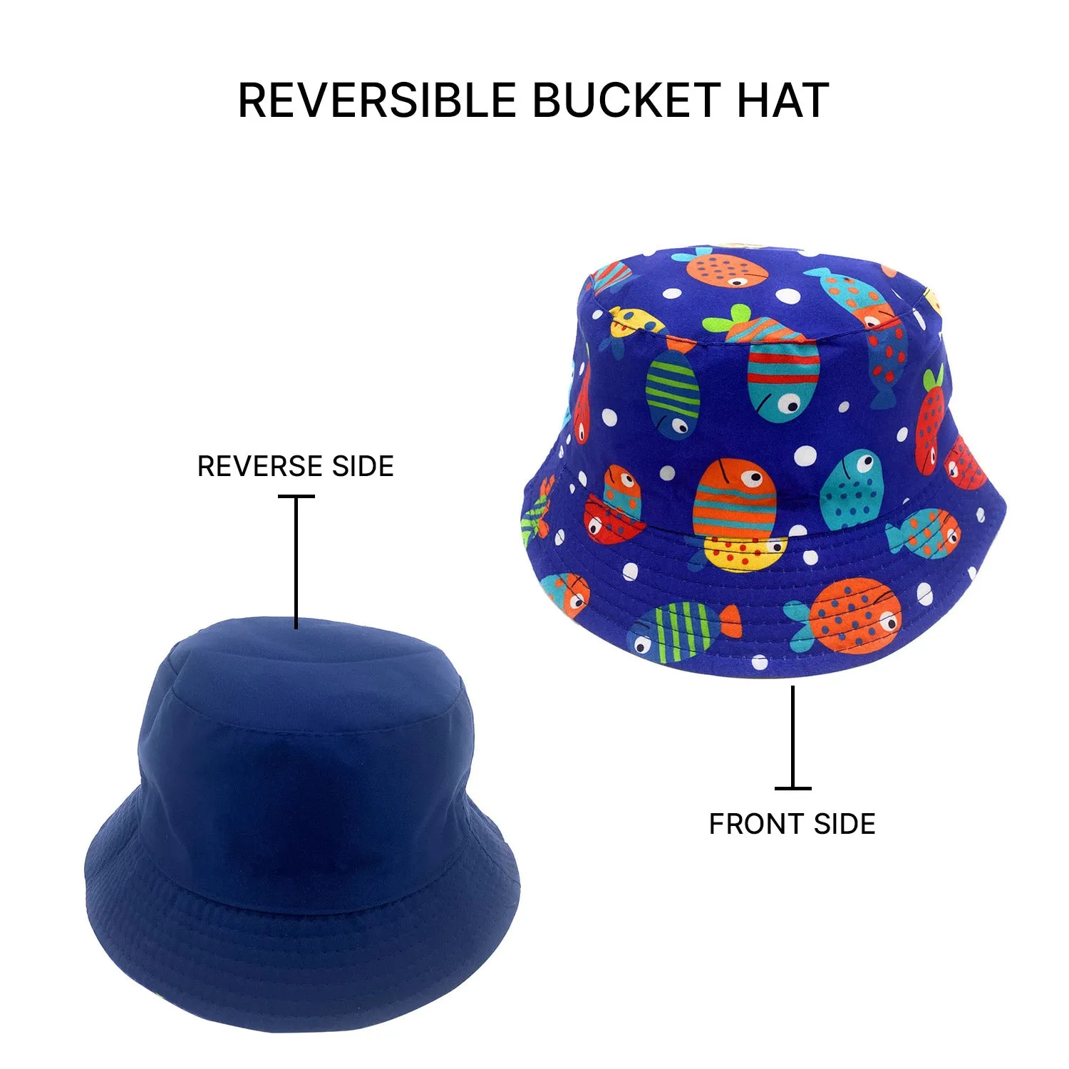 Empire Cove Kids Fun Prints Bucket Hat Fisherman Cap Girls Boys Summer Beach