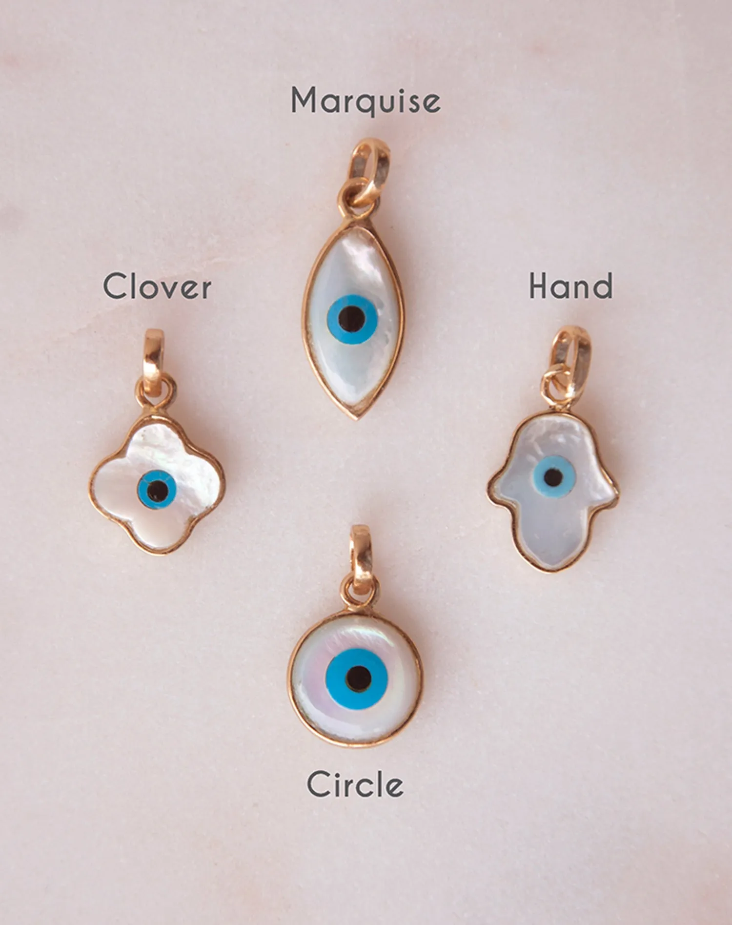 Evil Eye Charm Pendant - Hamsa Hand