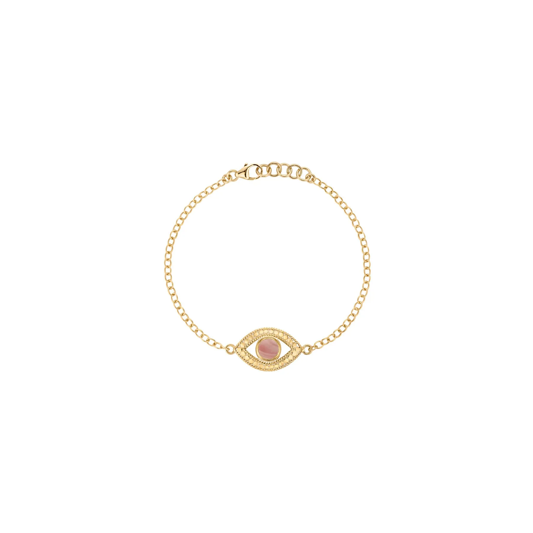 Evil Eye Pink Opal Bracelet