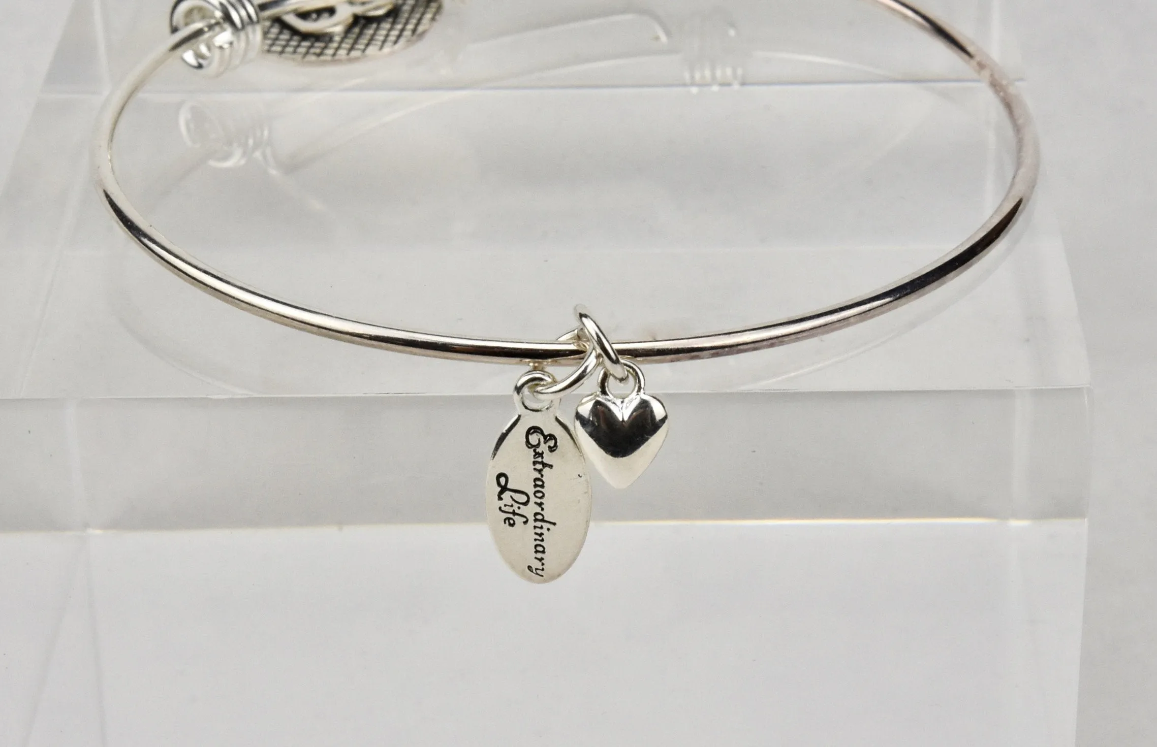 Extraordinary Life - Sterling Silver "B" Charm Bracelet