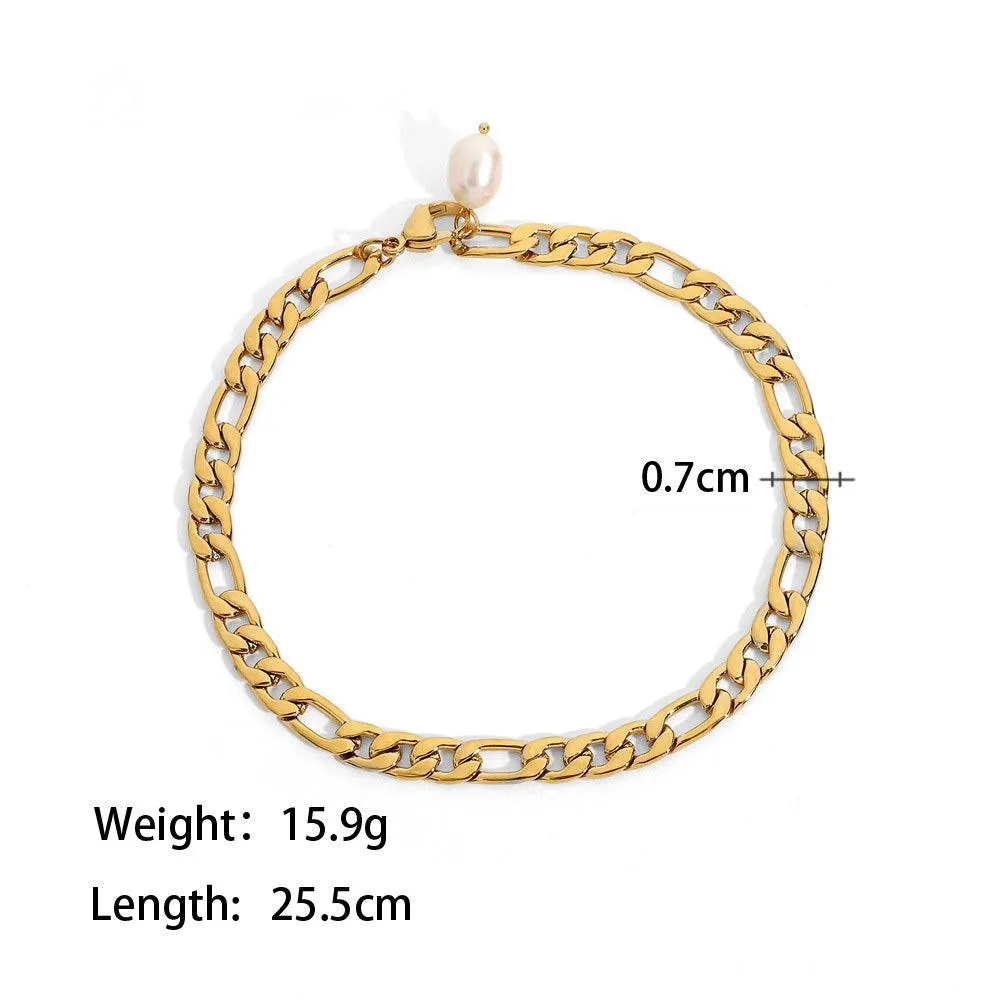 F14.Baroque pearl anklet