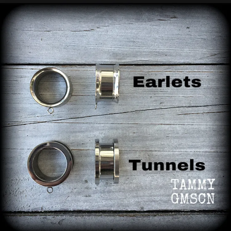 Faux coral tunnel dangles