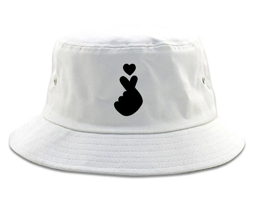 Finger Heart Chest Mens Bucket Hat