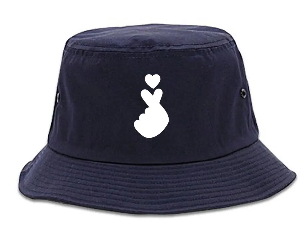 Finger Heart Chest Mens Bucket Hat