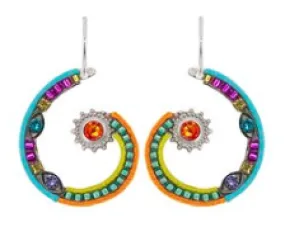 Firefly Jewelry Spiral Sunburst Earrings-6782MC