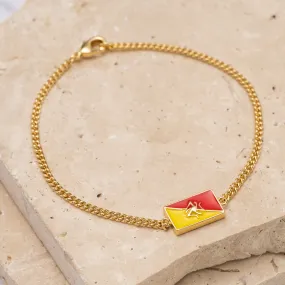 Flag 14k gold plated Bracelet -Sicilian