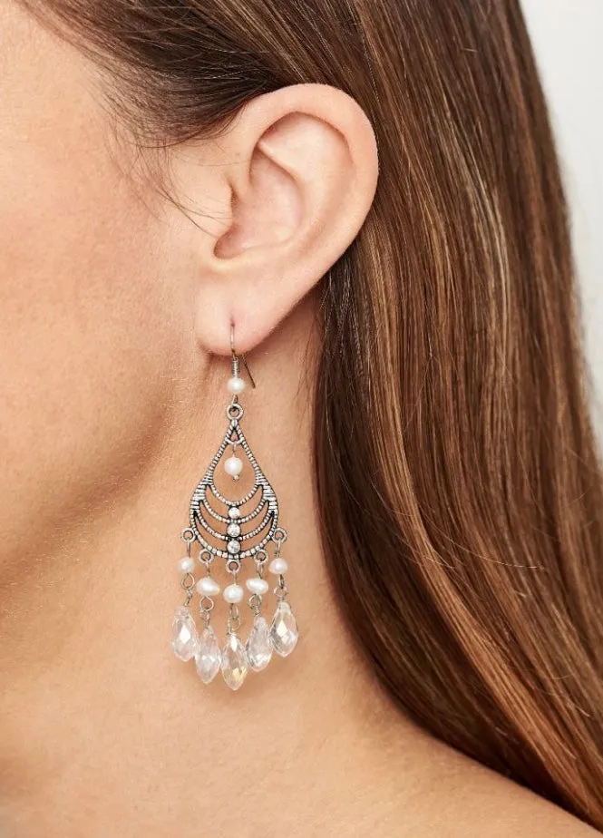 Freshwater Pearl Chandelier Earrings by Rosie Fox