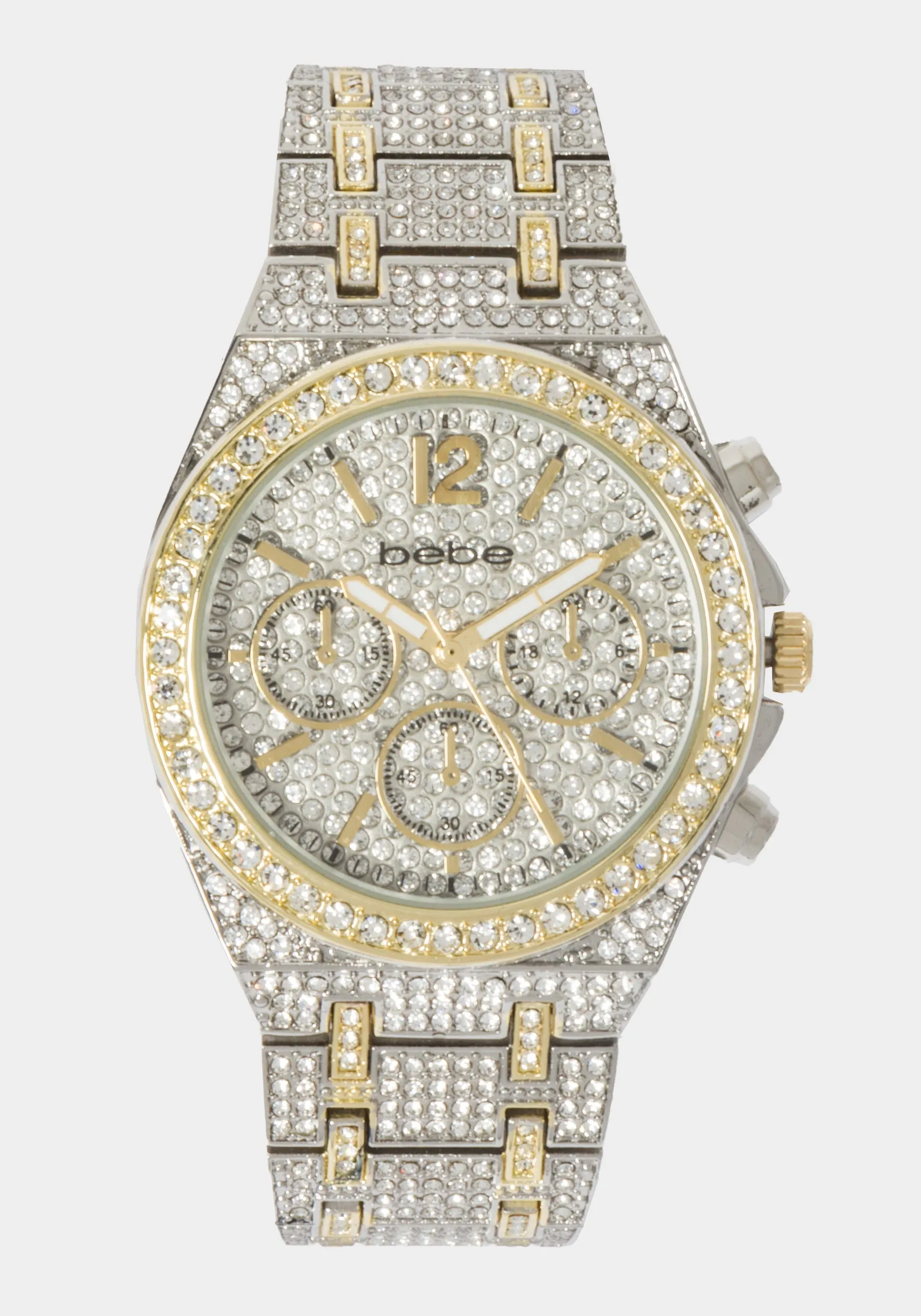 Full Pave Crystal Dial Crystal Bezel Watch