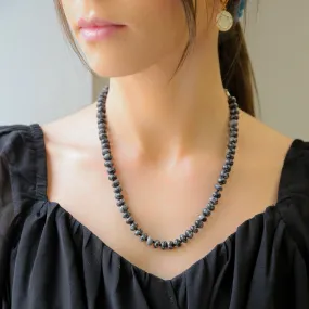 Gem Obsidian SNOWFLAKE Necklace