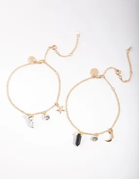 Gold Clustered Bracelet Anklet Gift Box