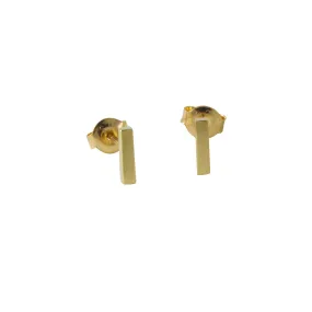 Gold-Dipped "Tiny" Bar Stud Earrings