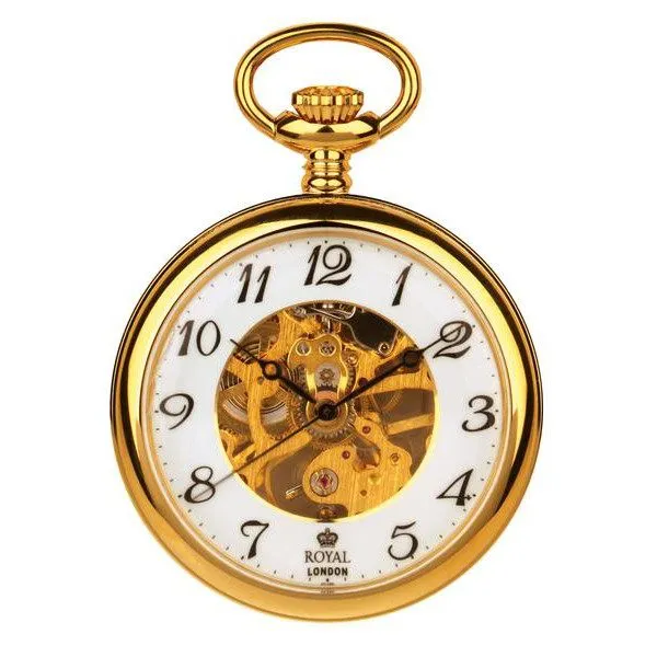 Gold Mechanical Pocket Watch for Men & Women – Classic Unisex Style