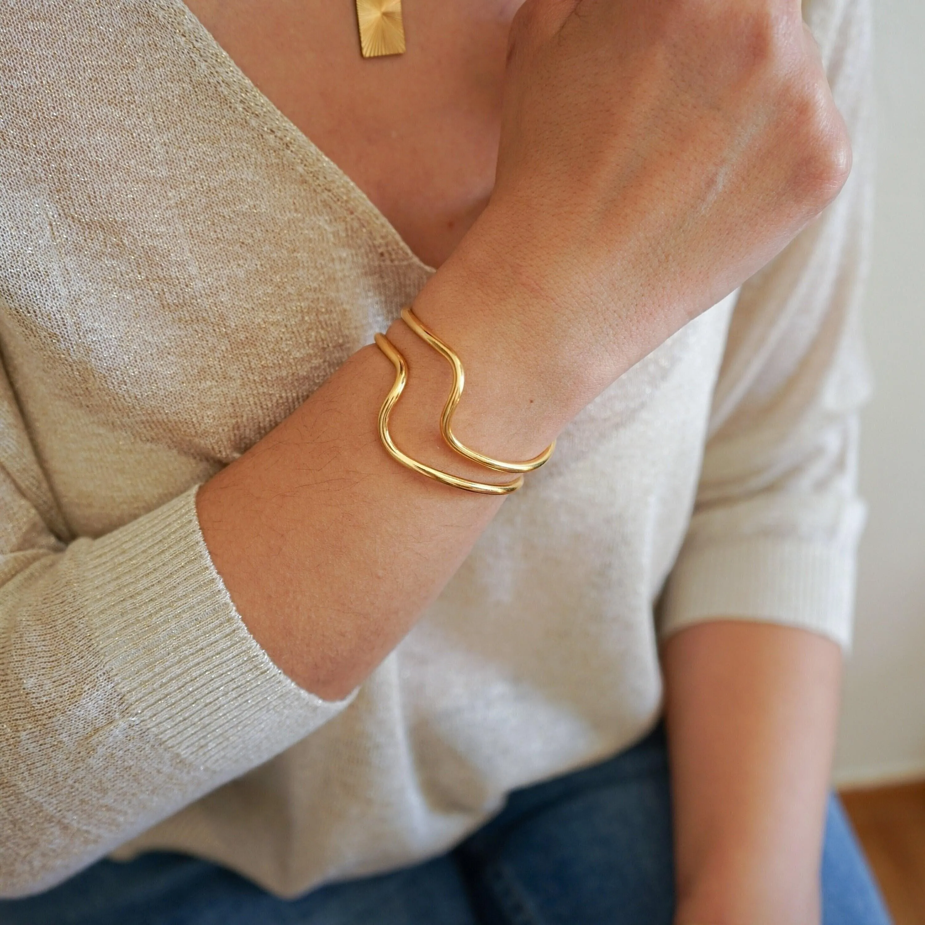 Gold Wave Cuff