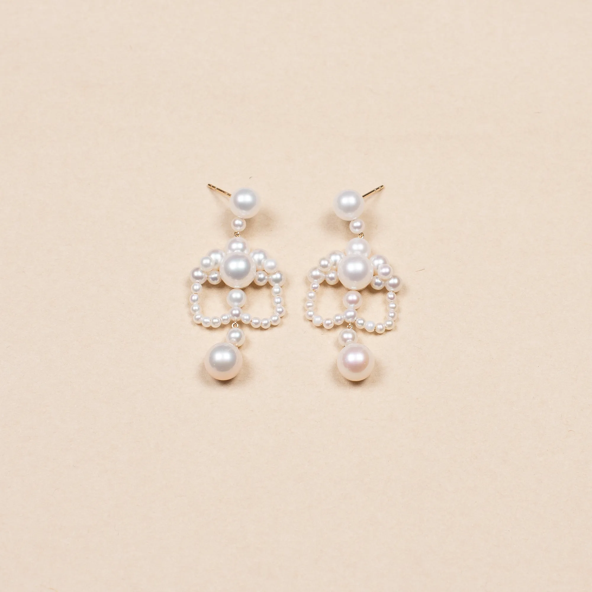 Grand Chateau de Perles Earrings