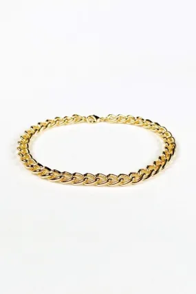 Greer Curb Chain Anklet 18k Gold