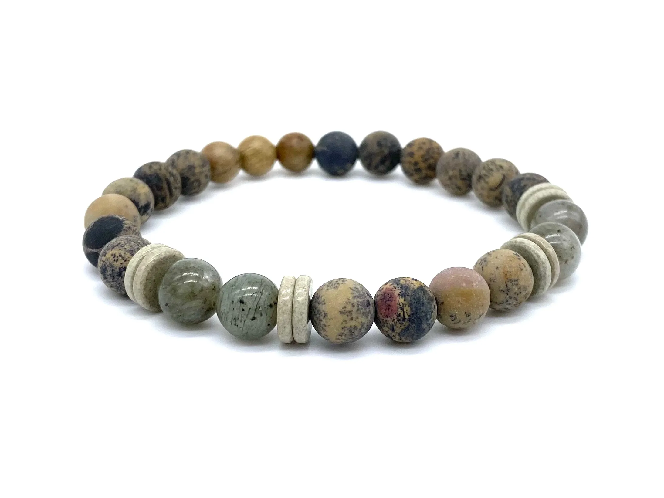 Greige Agate Crystal Diffuser Bracelet