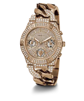 GUESS Ladies Rose Gold Tone Multi-function Watch