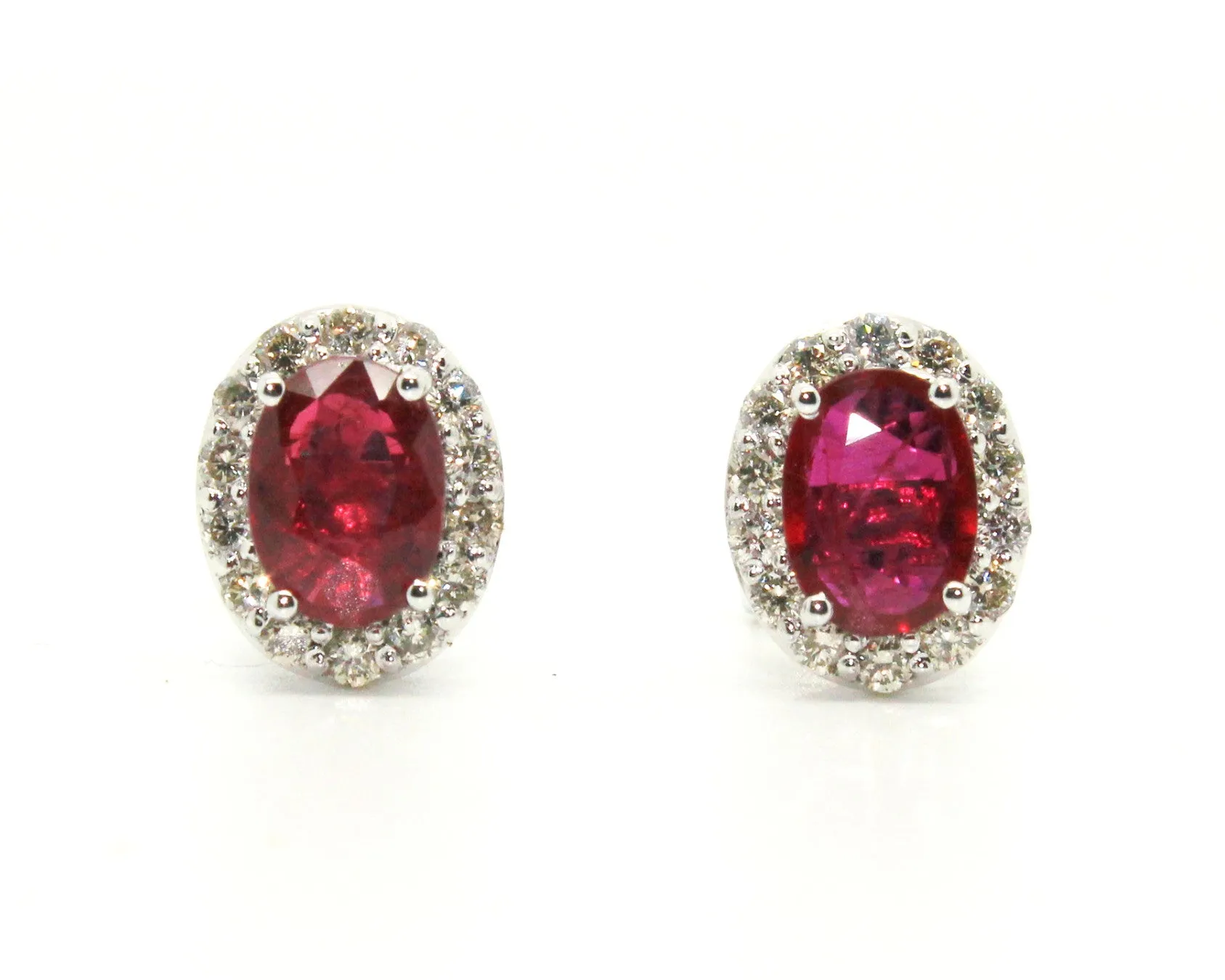 Halo Ruby & Diamond Earring Ad No. 0839