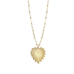 Heart Medallion Initials Necklace