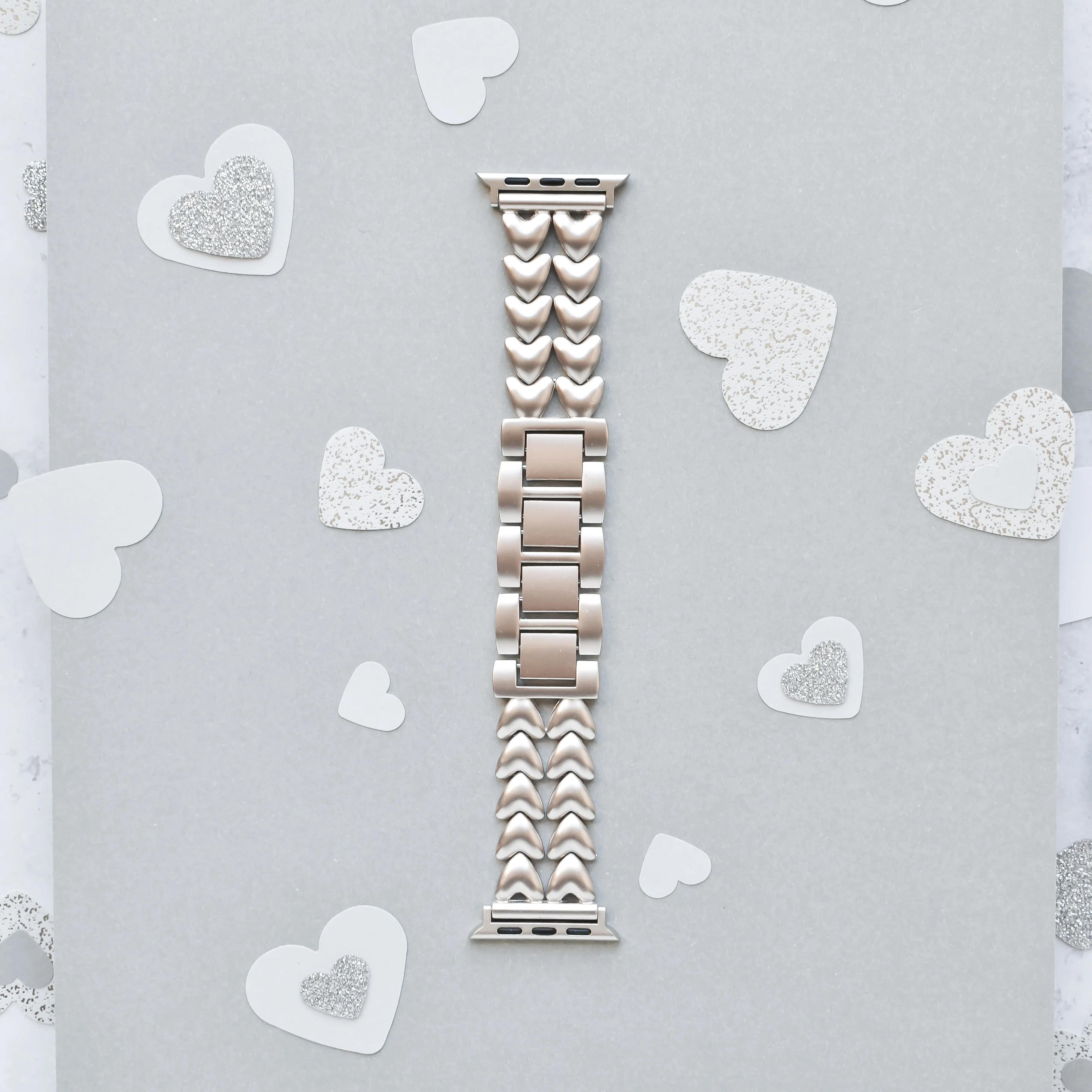 Hearts Chain Apple Watch Strap - Starlight