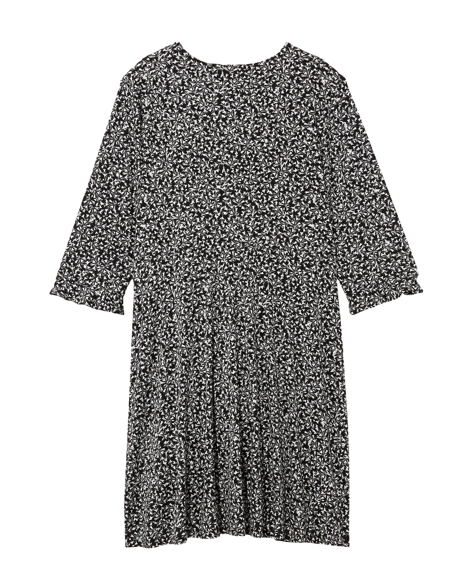 Howell Three-Quarter Sleeve Dress | Black / White