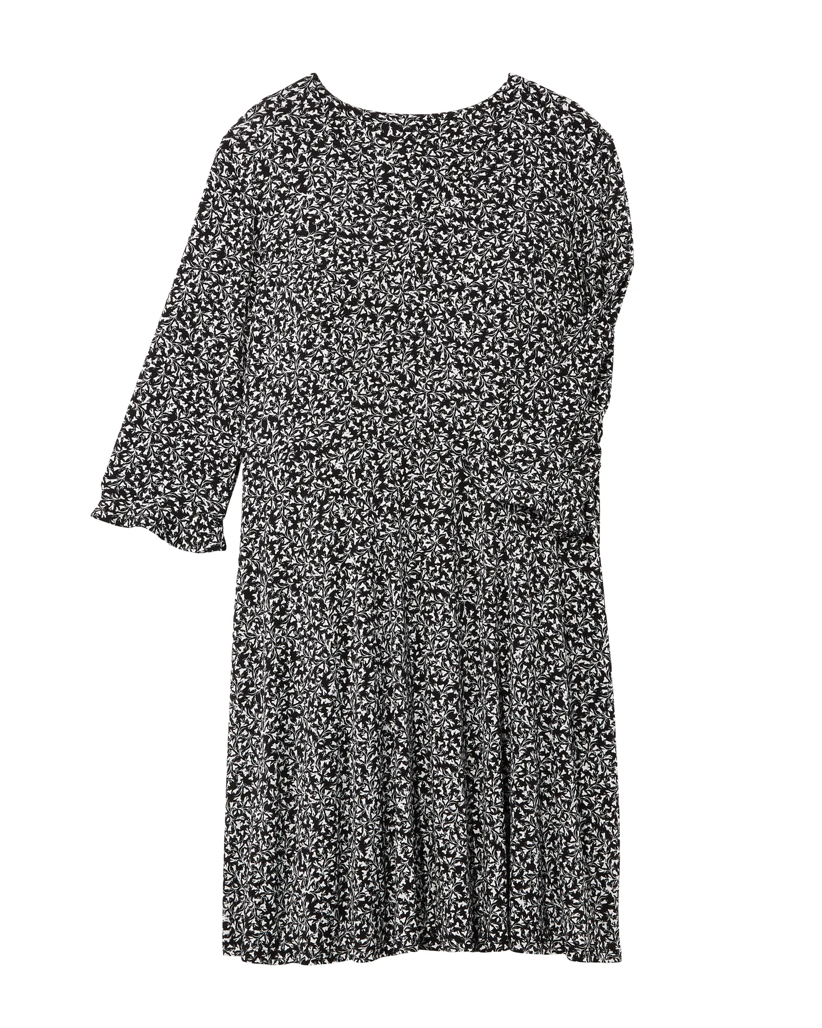 Howell Three-Quarter Sleeve Dress | Black / White