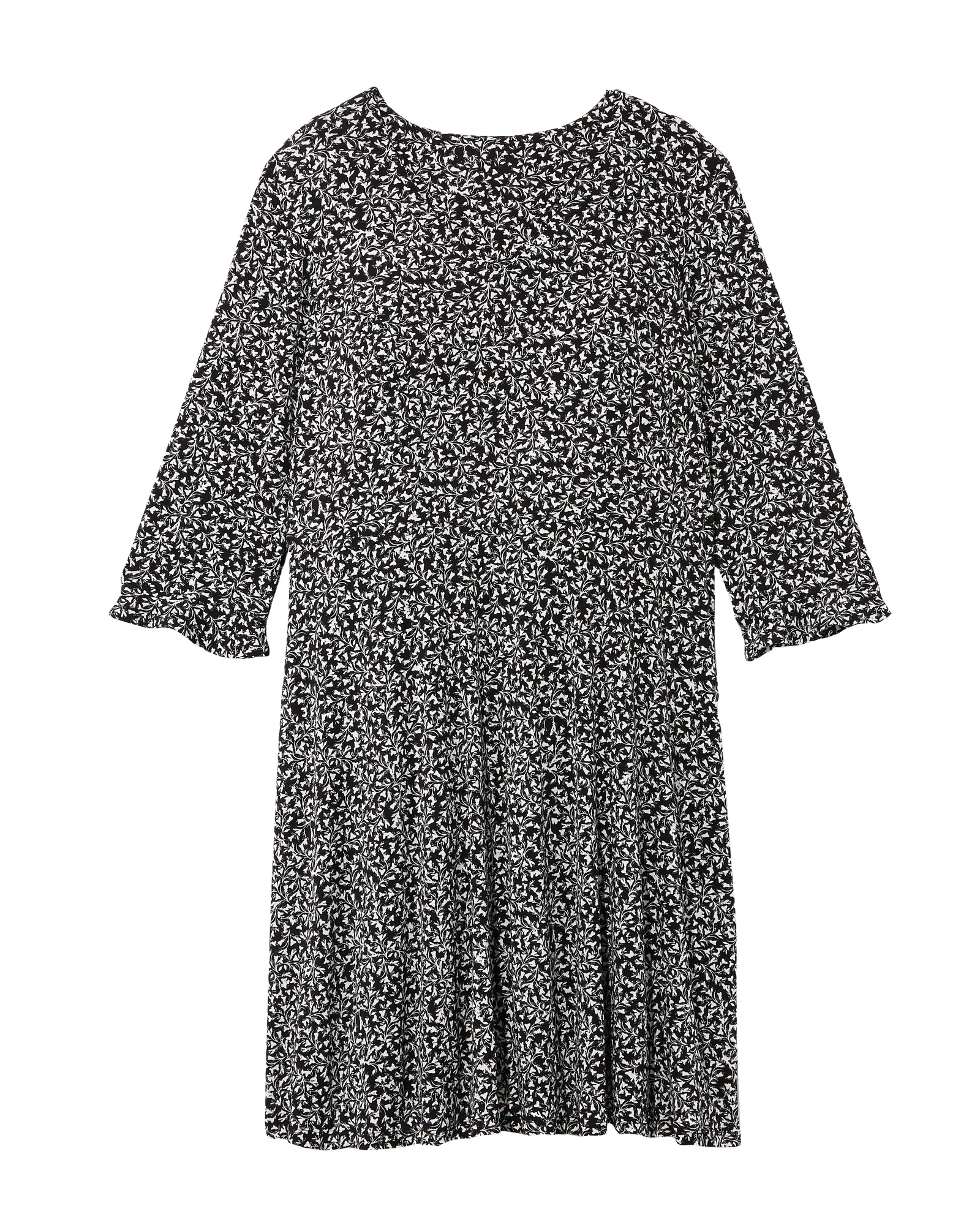 Howell Three-Quarter Sleeve Dress | Black / White