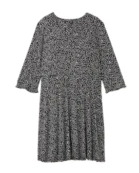 Howell Three-Quarter Sleeve Dress | Black / White