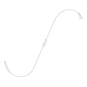 Infinity Symbol Anklet in Sterling Silver