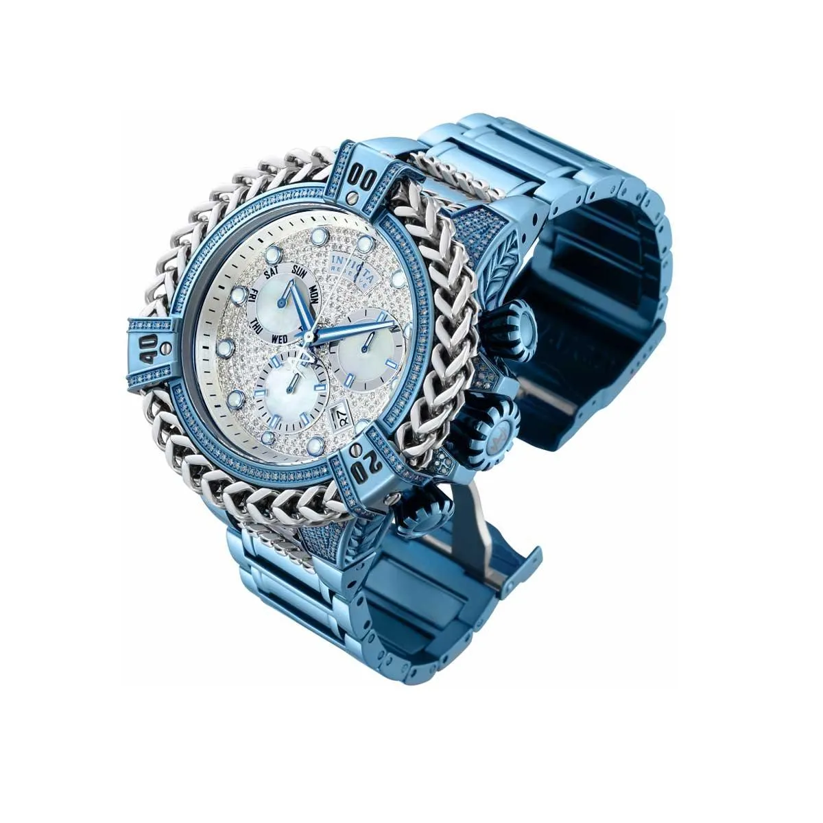 Invicta Men's Chronograph Watch - Reserve Herc Diamond Pave Dial Bracelet | 34282