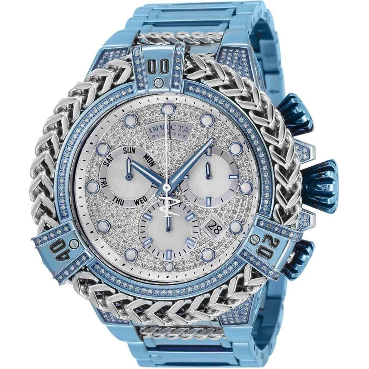 Invicta Men's Chronograph Watch - Reserve Herc Diamond Pave Dial Bracelet | 34282