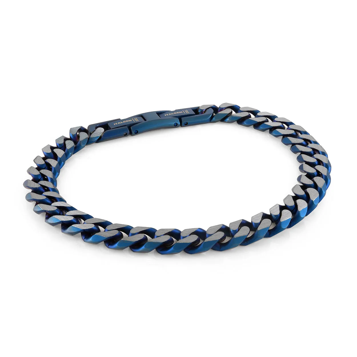 Italgem Men's 8.6mm IP Steel Curb Link Bracelet