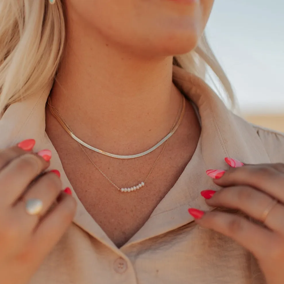 Jade Herringbone Necklace